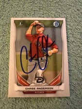 2014 1st Bowman Chrome Prospects #BCP62 Chase Anderson IP Signed Diamondbacks