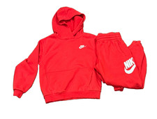 Nike Kids Red Sweatpants  Hoodie Set Casual Athleisure Sz M
