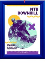 BNV Aluminum Front Load Snap Poster/Picture Frame, Dark Blue, 11x14 In Lt56 