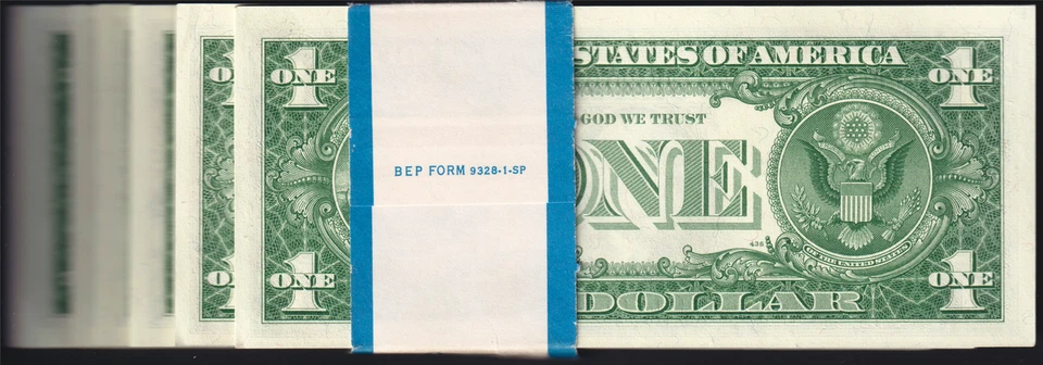 USPC TWO (X2) FR 1621 $1 1957B SILVER CERTIFICATES, UNC (GEM) WITH SEQ SERIAL#'s - Image 4 of 4
