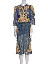 Dolce Gabbana Runway stunning embellished lace dress IT 40