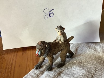 Schleich Mandrill Weibchen mit Baby 14716 Affe Figur Kind Wild Life Zoo Safari