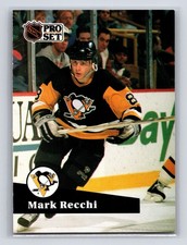 1991-92 Pro Set - Mark Recchi #184 Pittsburgh Penguins Hockey Card