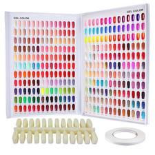 308 Grids Nail Color Display Book for Swatches, Includes 360 False Tips - Profes