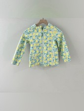 Cat  Jack Girl  s Lemon Rain Jacket  Blue  Yellow  XS 4/5 
