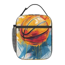 Basketball Lunch Box for Adults Women Girls Boys Kids Colorful Sports Lunch B...