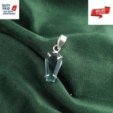 Christmas Deal 925 Sterling Silver Natural Sky Blue Topaz Daughter Boho Pendant