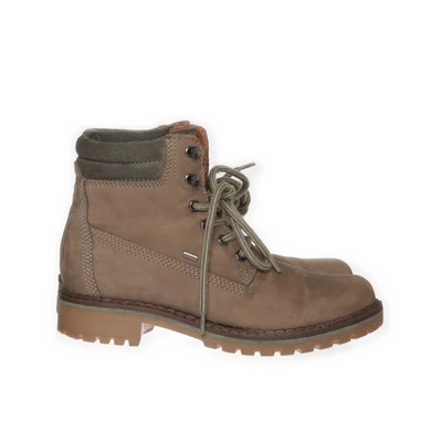 Schnürstiefel, Größe: 39, Beige, Leder, Damen #IKF