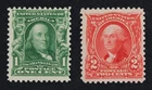 CKStamps: US Stamps Collection Scott#300 301 1c 2c Mint LH OG