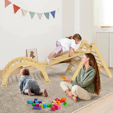 5 in 1 Pikler Triangle Set Toddler Montessori Climbing Set Climbing Toys for Tod