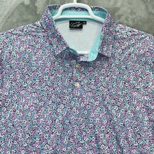 Sunday Swagger shirt men's size XL performance golf floral stretch wicking flex
