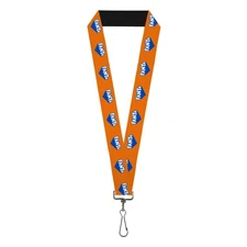 Buckle-Down The Coca-Cola Company Lanyard, Fanta Logo Orange Blue White, Elastic