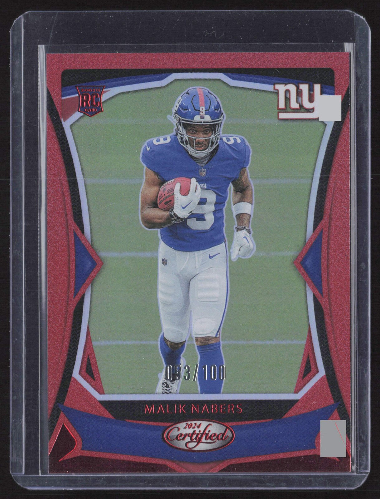 2024 Panini Certified #105 Malik Nabers Mirror Red #/100