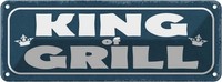 Blechschild 10X27 Cm King Of Grill Grillen Essen Trinken Deko Geschenk Metall Sc