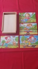 Holzpuzzle ( 4- 12 teilig ) in praktischer Ho...