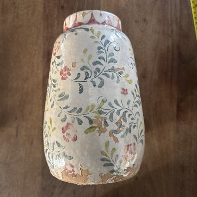 Terrain Distressed Rose + Vine Terracotta Vase NWT