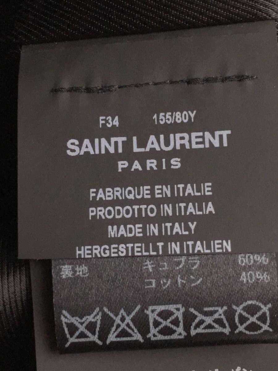 Saint Laurent Giacca Doppio Pilota Pelle Nero Moto Studs Pin Bass 378