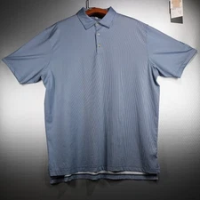 Four Seasons Peter Millar Polyester Golf Shirt Men's XL Blue TPC Los Colinas