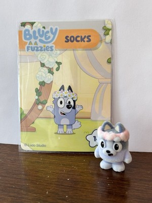Bluey Fuzzies The Sign Socks Figurine & Card