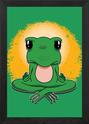 Froschkönig gerahmtes Wandbild Poster Leinwanddruck Bild