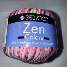 Berroco Ladder Yarn ZEN COLORS #8181 Pink Rose Gold - 50g/110yd/102m1.75oz Italy