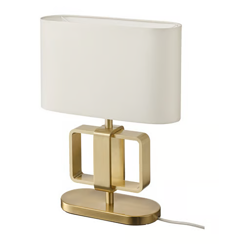 Ikea UPPVIND Table lamp, brass plated/white 19 
