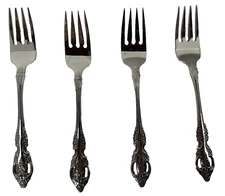 Oneida Renoir Pembrooke Set of 4 Salad Forks USA Stainless Flatware
