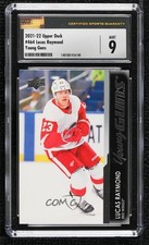 2021-22 Upper Deck Series 2 Young Guns Lucas Raymond #464 CSG 9 Mint pv8