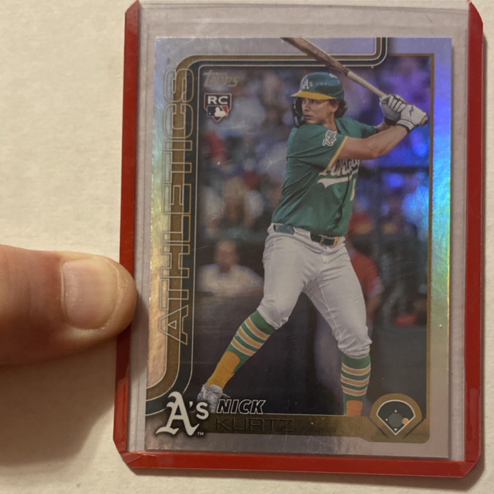 Topps Nick Kurtz Oakland Athletics 2025 Update Series Rookie US201 rainbow  foil
