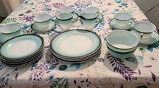 RARE 1930s Antique Hazel Atlas Ovide Aqua Tur...