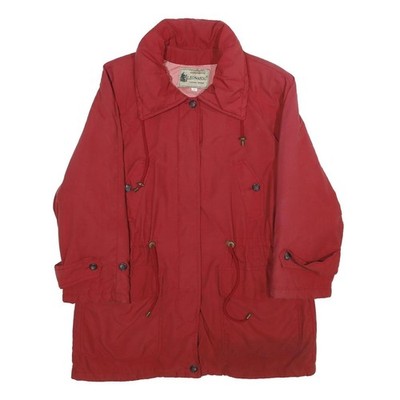 Leonardo Damen Jacke rot UK 10 Polyester Knopf Freizeit leicht