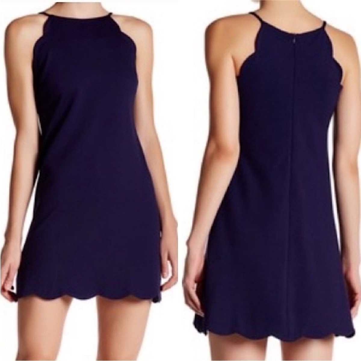 aqua scalloped mini dress Come And Get It Aqua Sequin Party Mini Dress - US 16