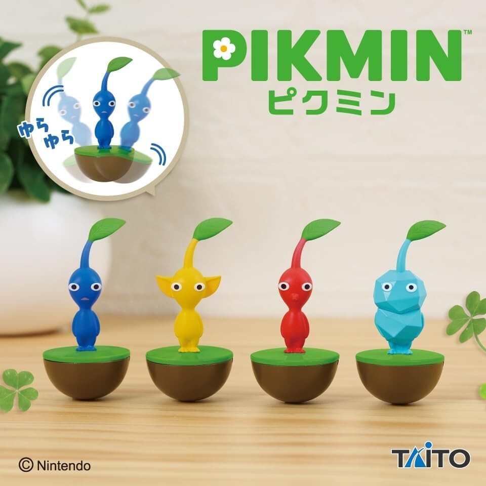 TAITO Pikmin Floating Figure Total 4 Kinds Set Size Approx. 2.7in