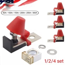 1/2/4 Set Convenient&Efficient Battery Fuse Terminal Fuse Block Kit for Caravans