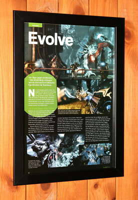 Evolve Video game PS4 Xbox One Promo Old mini Poster /  Ad Page Framed