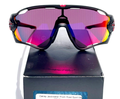 NEW Oakley JAWBREAKER Matte Black & Red PRIZM Road Ruby Lens