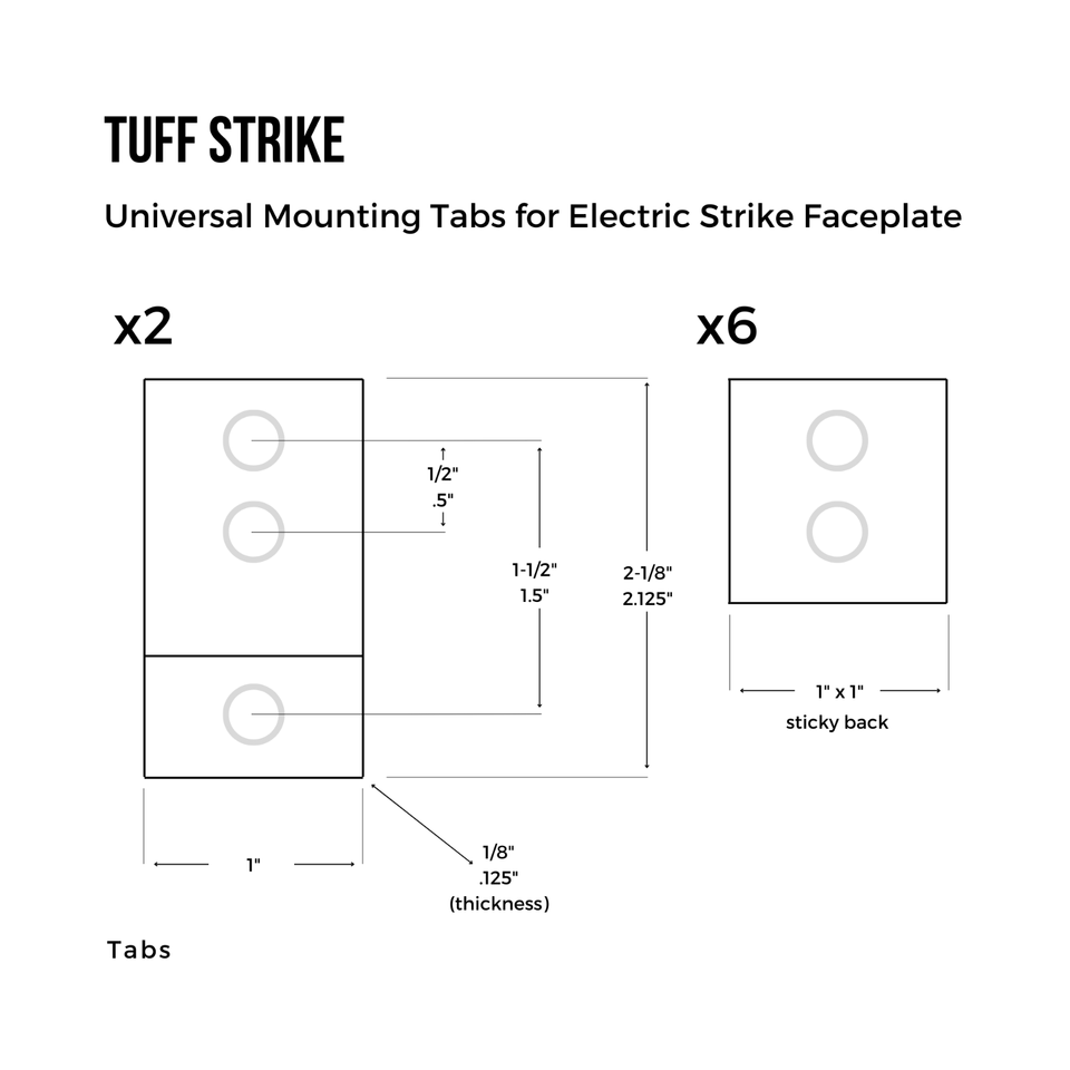HES Universal Mounting Tabs for Electric Strikes | eBay