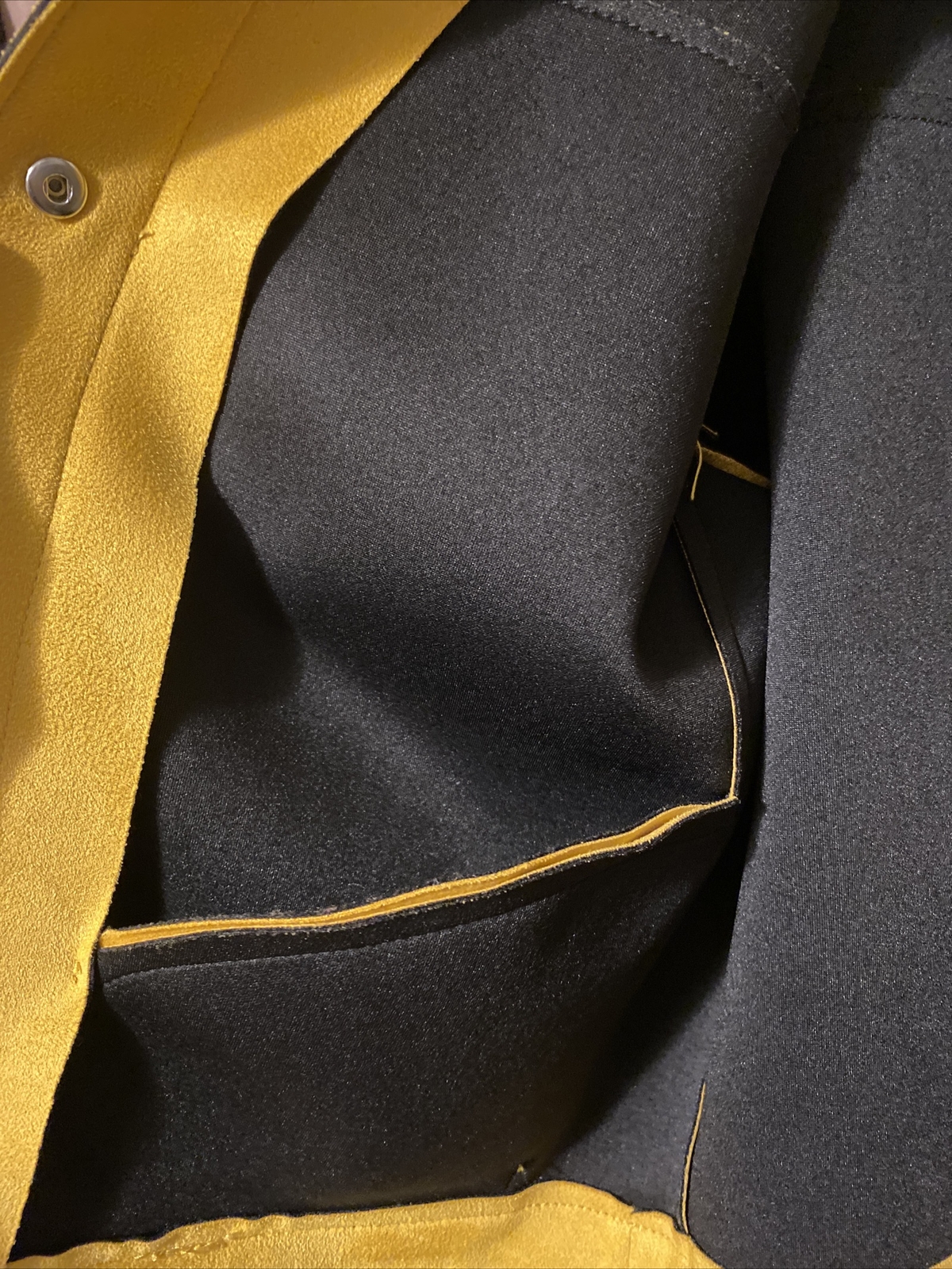 Womens Zara Basic button down yellow suedette jac… - image 5