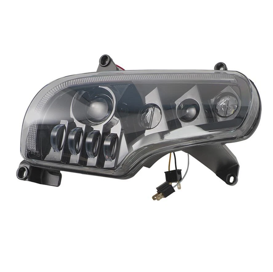 Pair LED Headlight W/Turn For Honda GL1800 Goldwing 1800 2001-2017 F6B 2013-2016 - Image 3 of 4