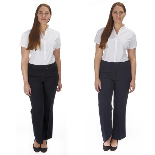 Ladies Womens Plus Size Black Work 