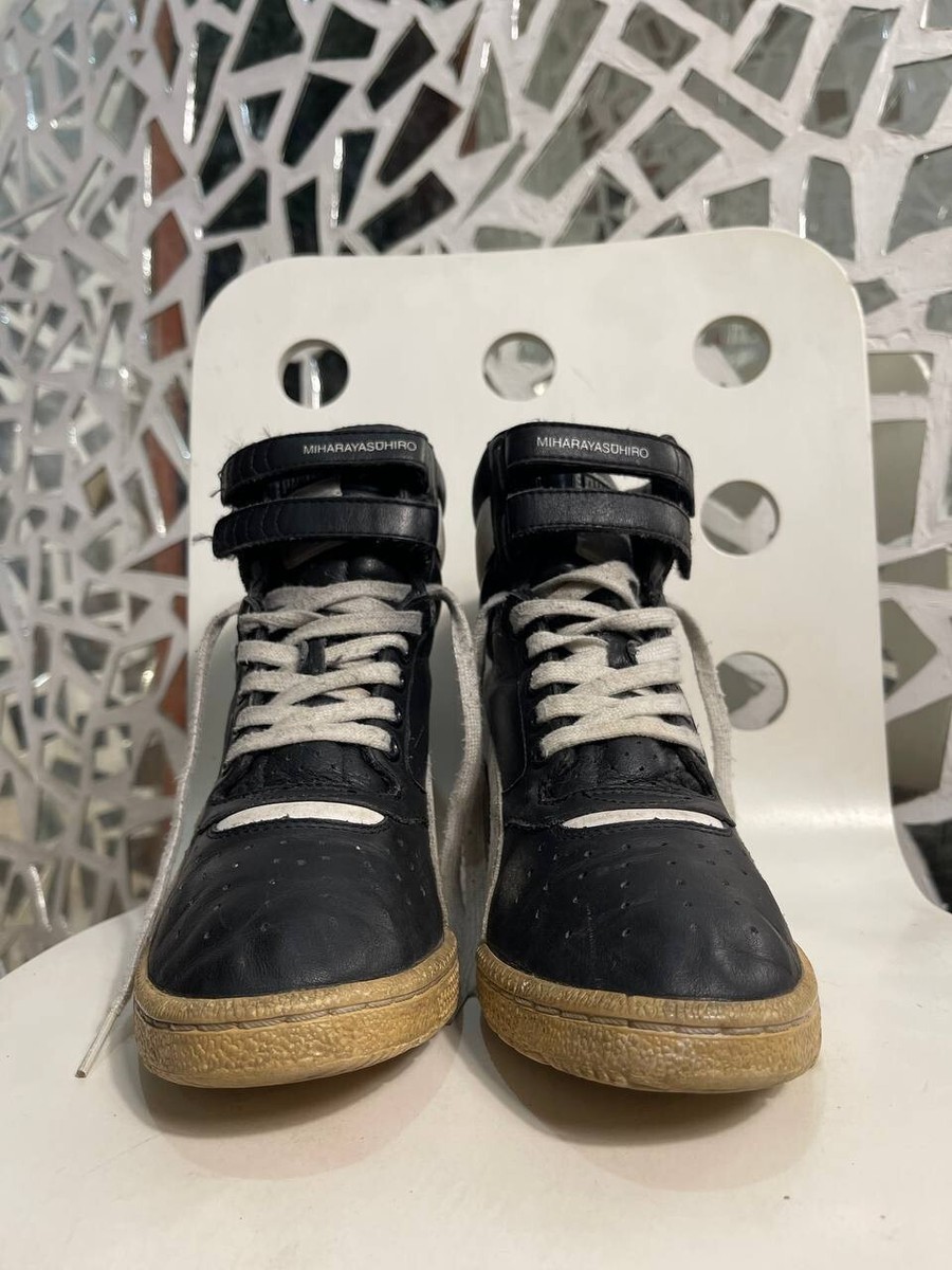 Puma Mihara Yasuhiro Ski Hi II Black Leather Wedge Sneakers