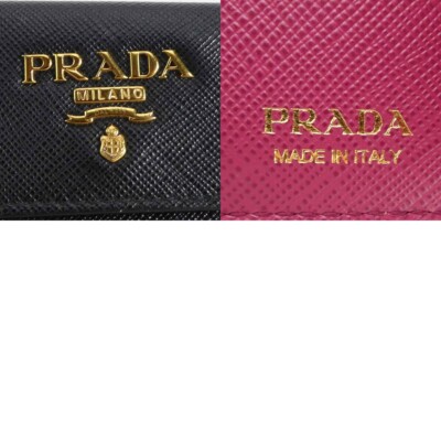 PRADA 財布 portafoglio pattina Prada Small Bifold Leather Wallet | Neiman Marcus