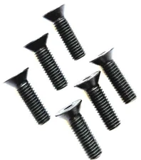 7/16-14 x 1-1/2" FLAT HEAD HEX SOCKET CAP SCREWS - ALLOY BLACK STEEL - 6 Pieces