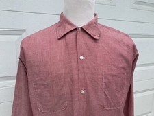 Vintage 60s/70s Sears Perma-Prest Muted Ref Shirt Size XL