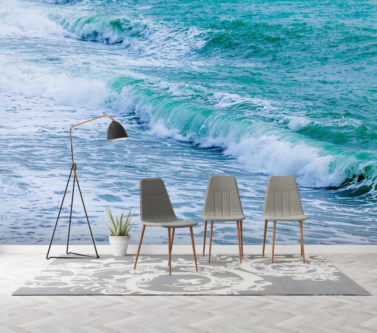 置物 Ocean Waves XYAIHO Ocean Waves Wallpaper Kids Bedroom, The Vast Ocean Peel and