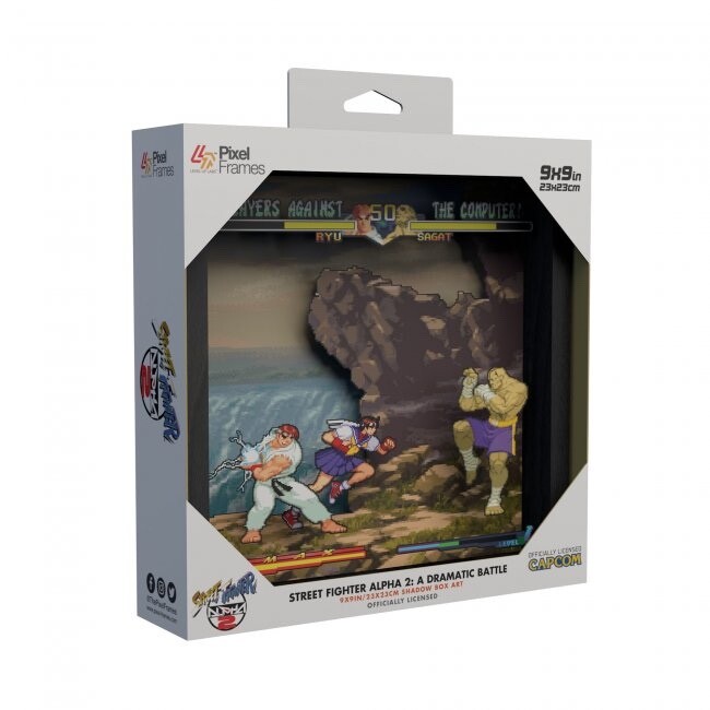 Pixel Frames Street Fighter Alpha 2: A Dramatic Battle 9x9 inches