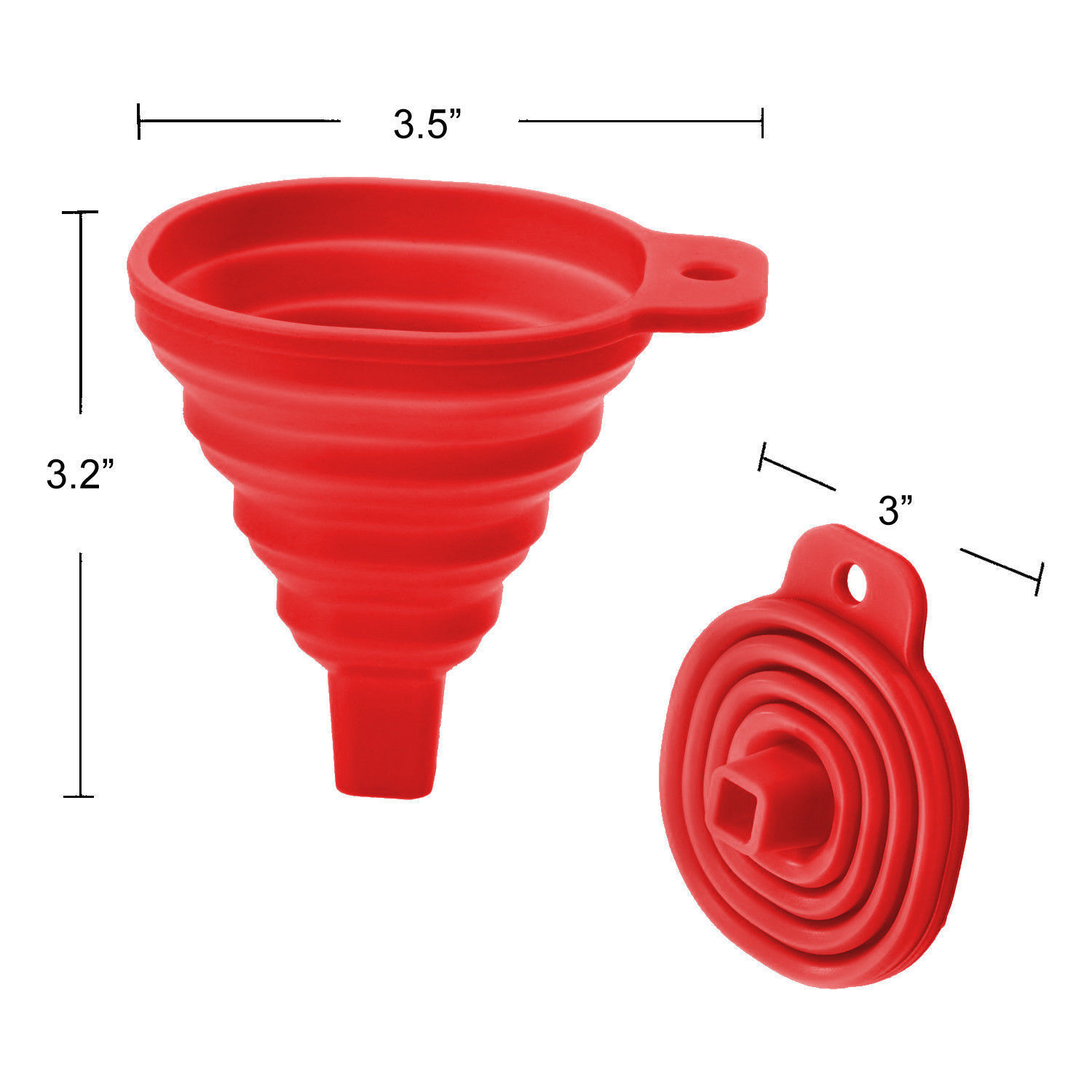 COLLAPSIBLE SILICONE FUNNEL Foldable Silicon Kitchen Hopper Practical