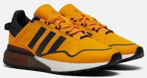 adidas Originals ZX 2K Boost Pure Black Grey Orange Men Casual