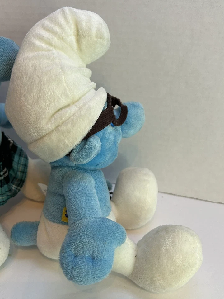 Smurf Build-A-Bear 2011 Brainy And Gutsy Plush 11” - Image 3 of 4