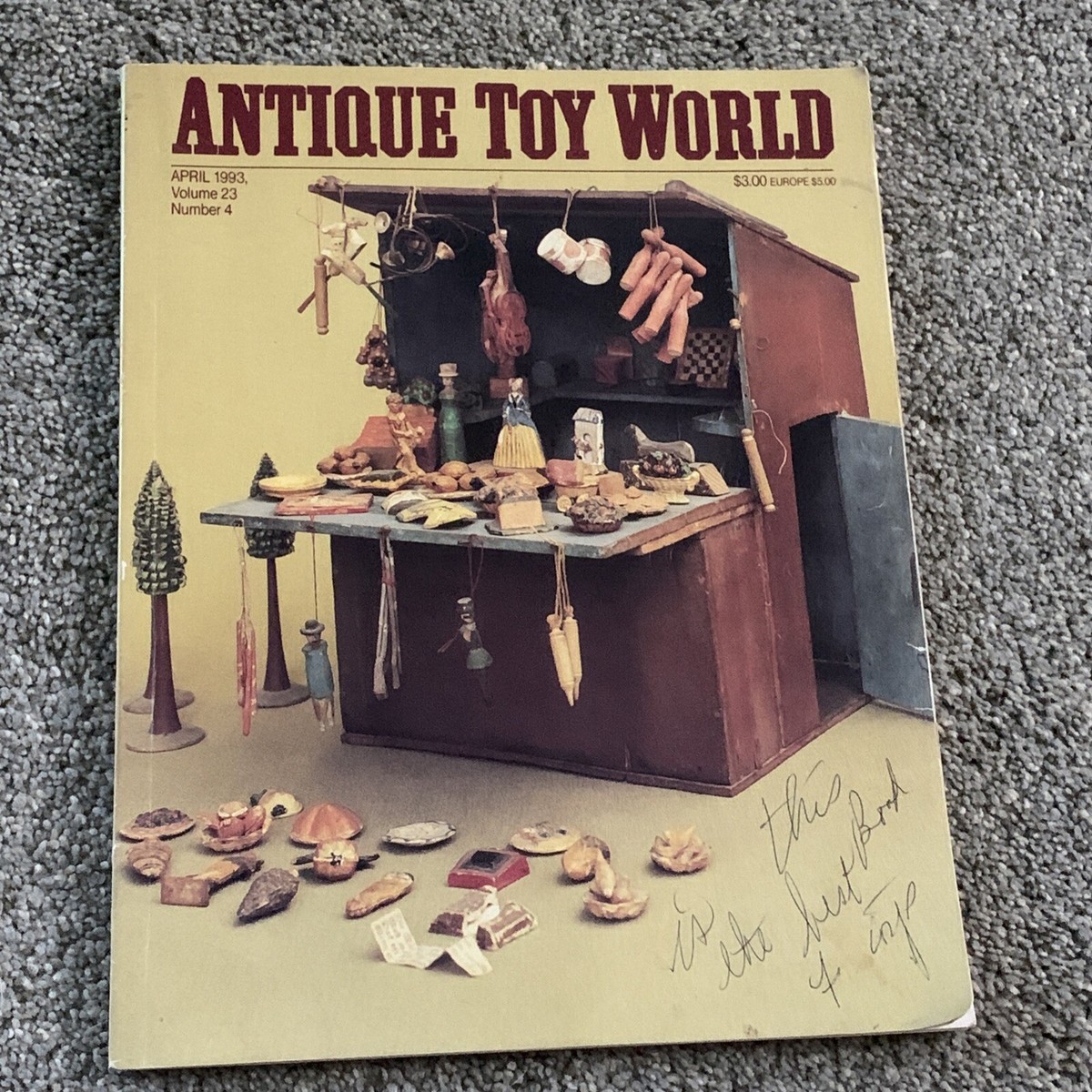 Antique Toy World Magazine April 1993 Washington Dolls' House and